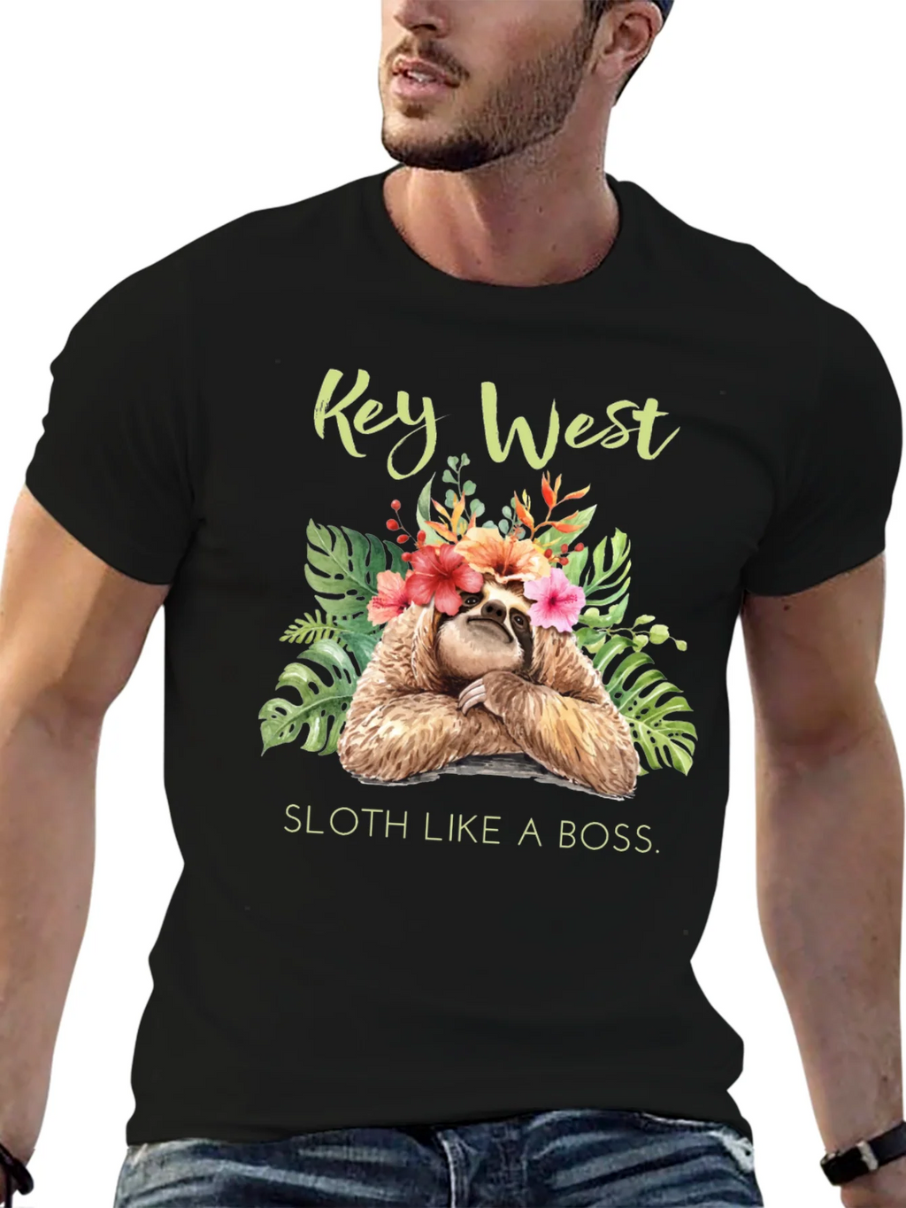 Key West Sloth Graphic T-Shirt product image 9