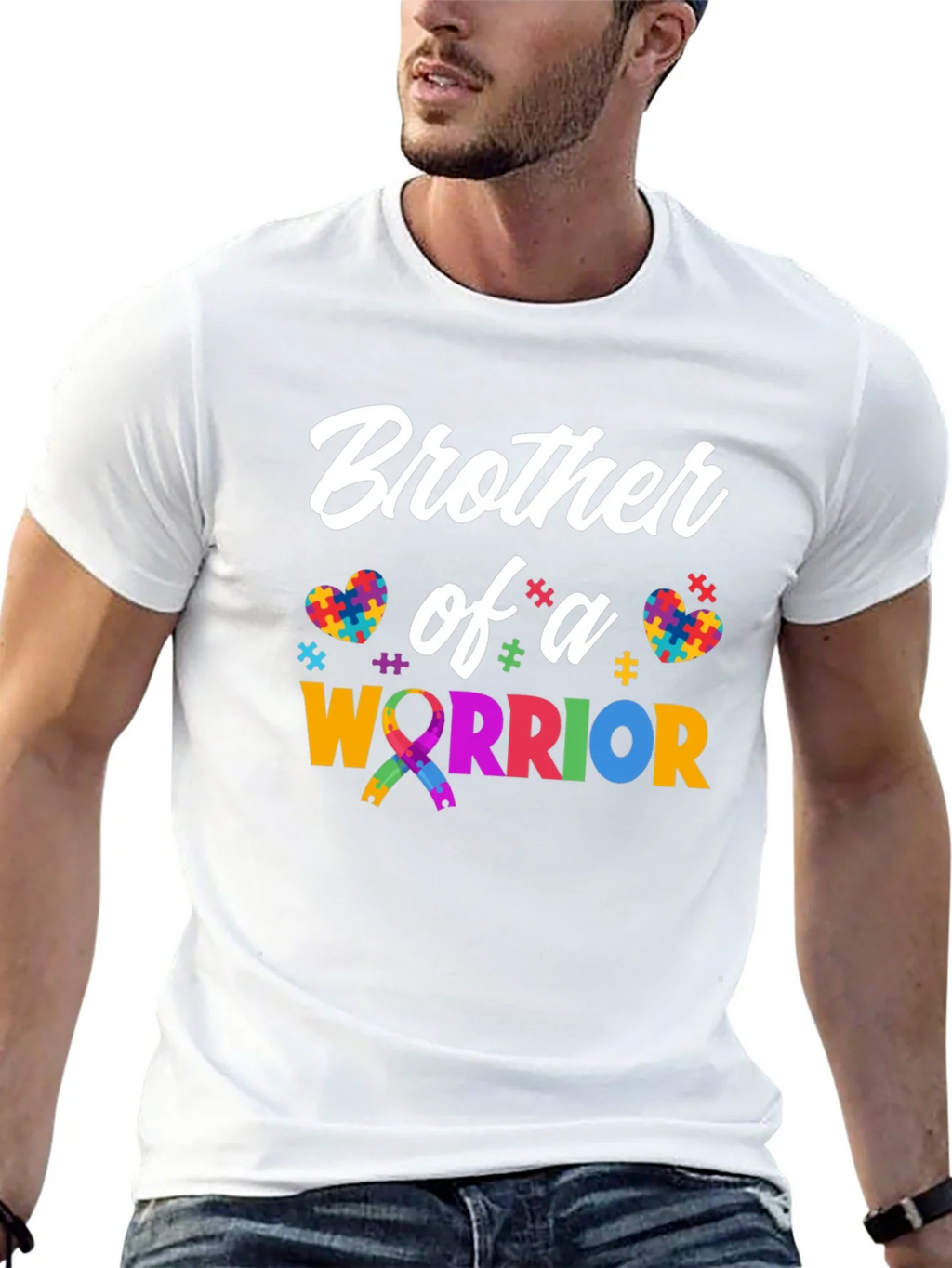 Brother of a Warrior Autism Awareness T-Shirt product image 4