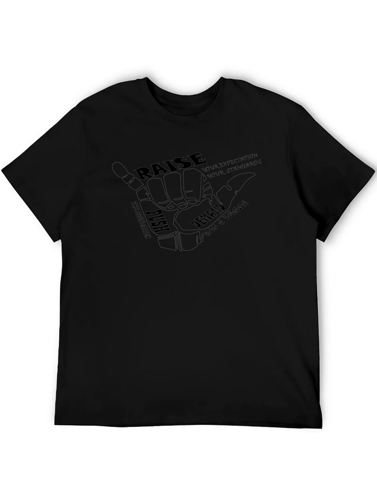 Motivational Black Graphic T-Shirt product image 8