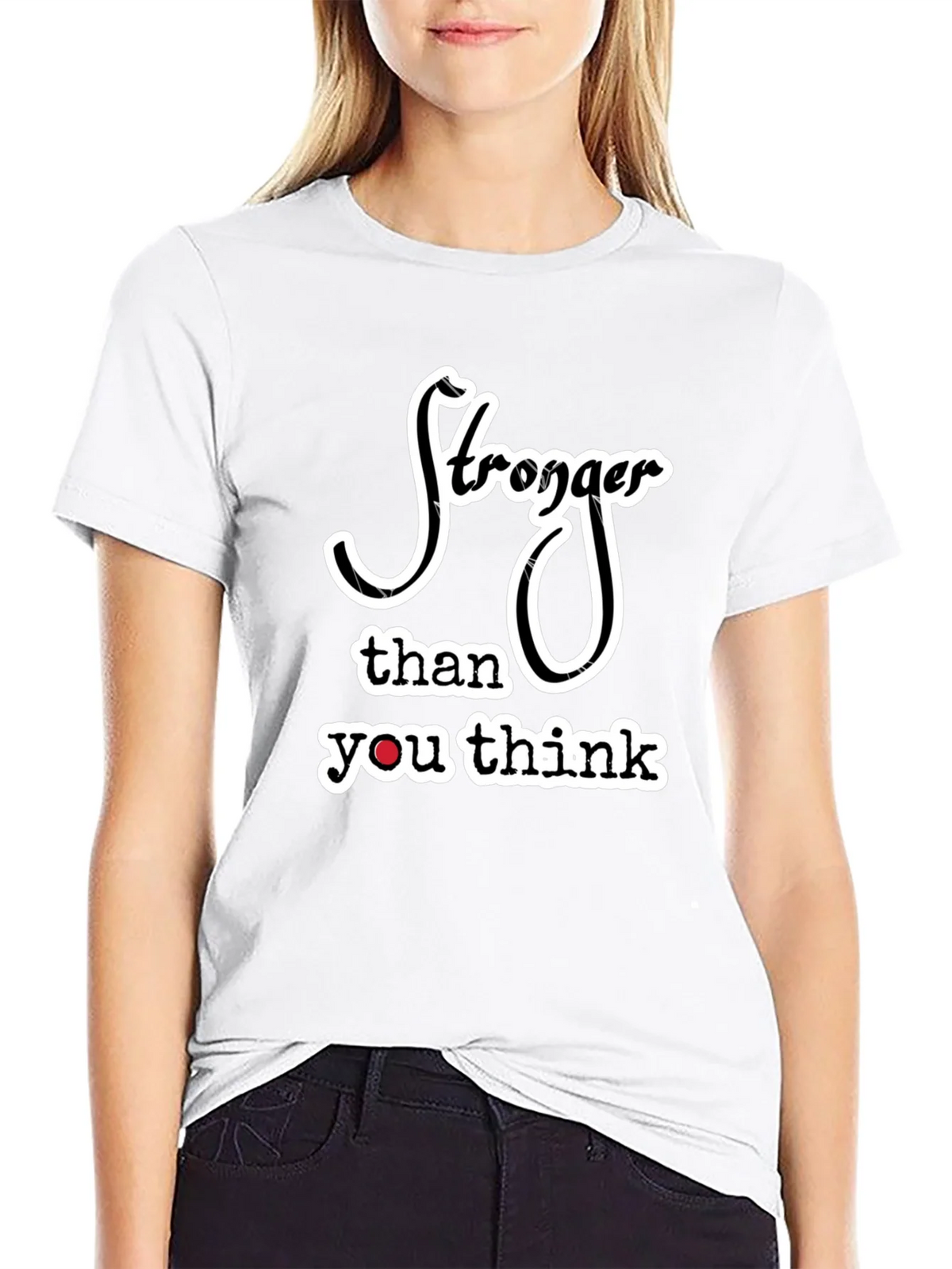 Stronger Than You Think Black Graphic Tee product image 11