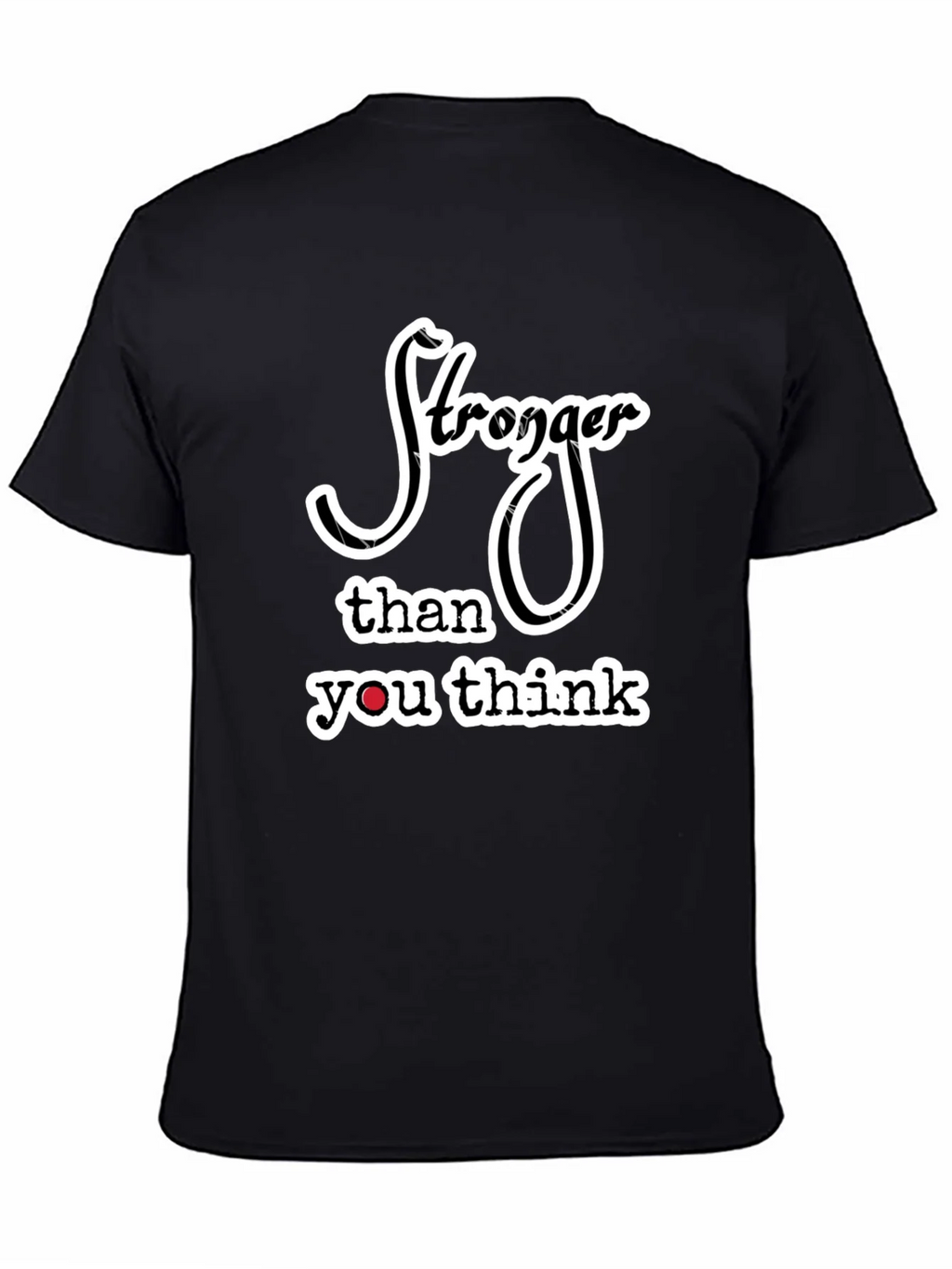 Stronger Than You Think Black Graphic Tee product image 7