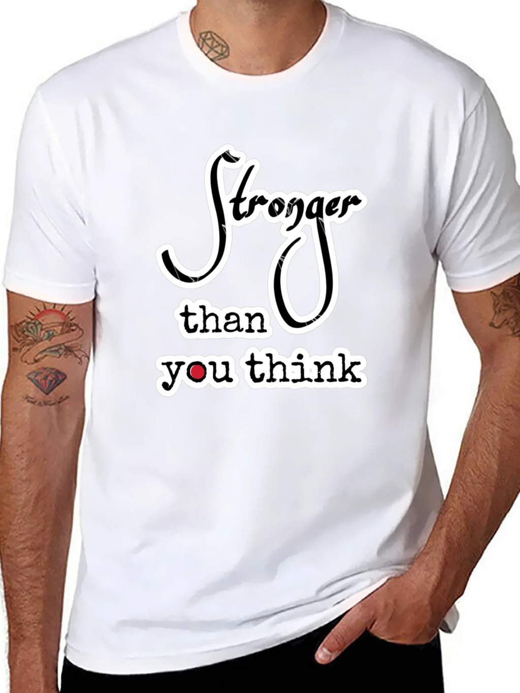 Stronger Than You Think Black Graphic Tee product image 10