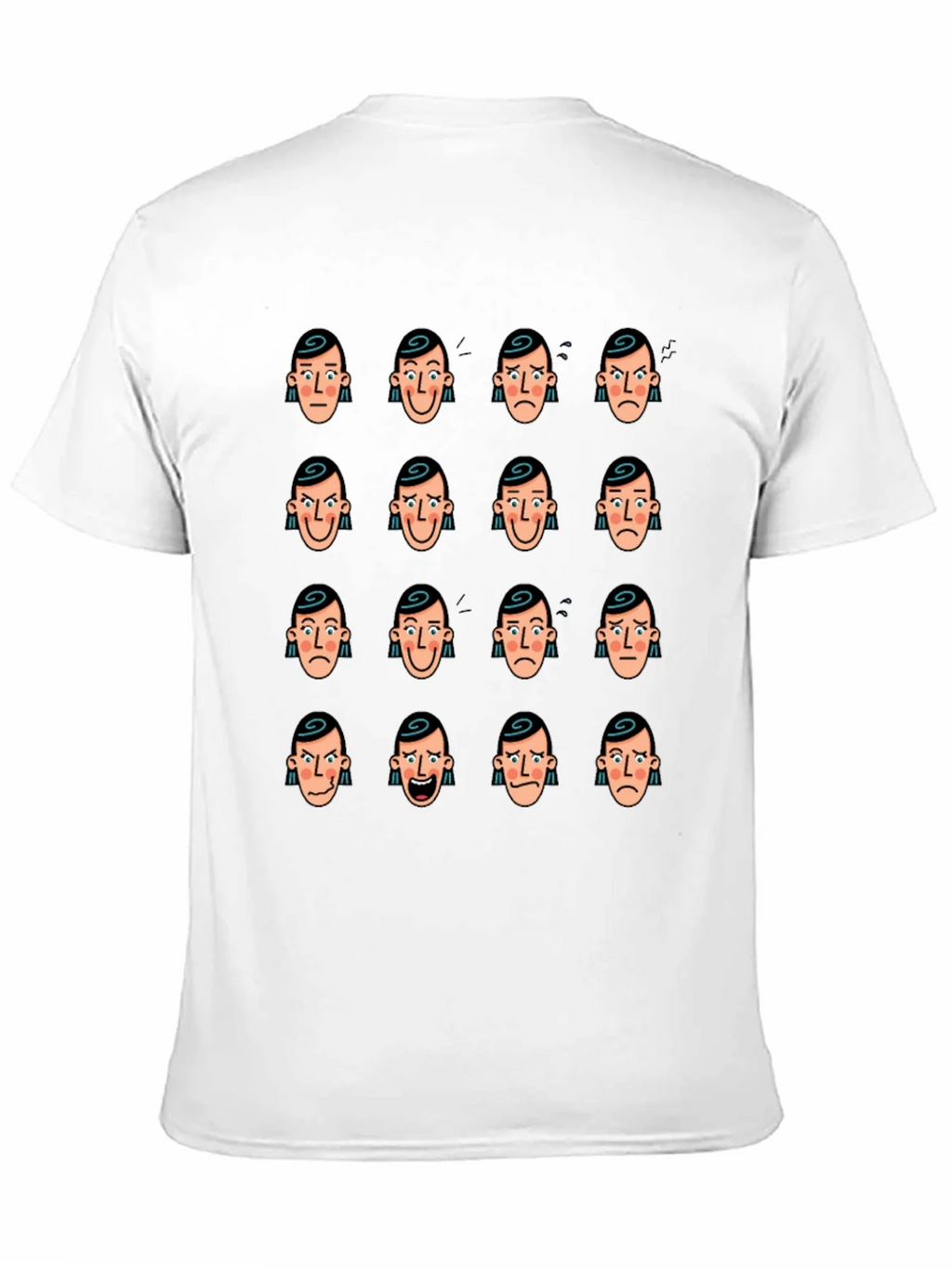 Emotional Faces Graphic Black T-Shirt product image 2