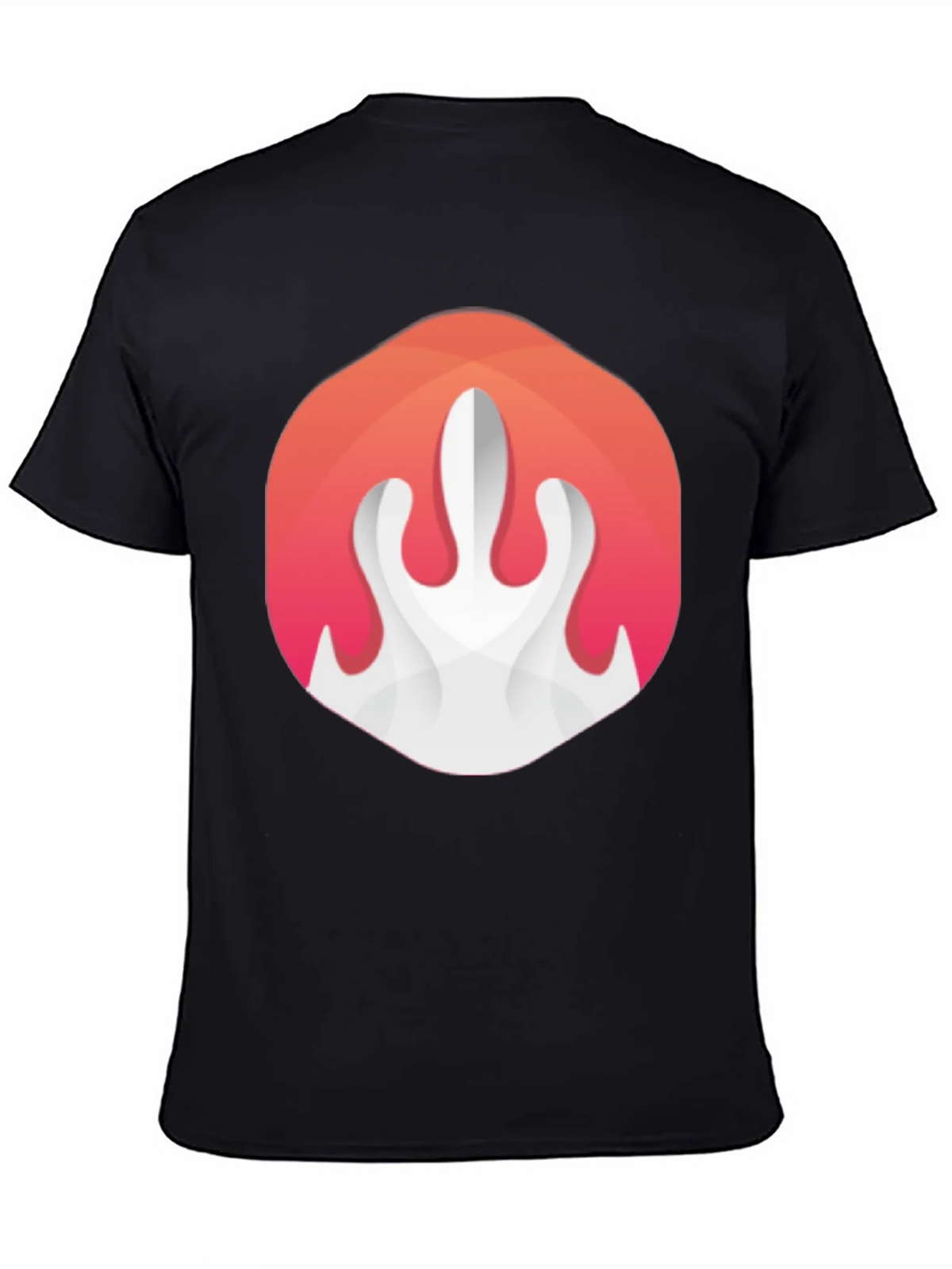Abstract Flame Graphic Black T-Shirt product image 7