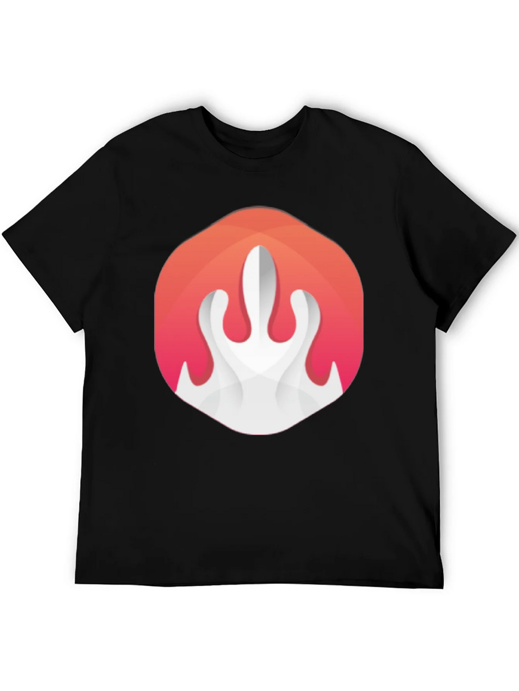 Abstract Flame Graphic Black T-Shirt product image 8