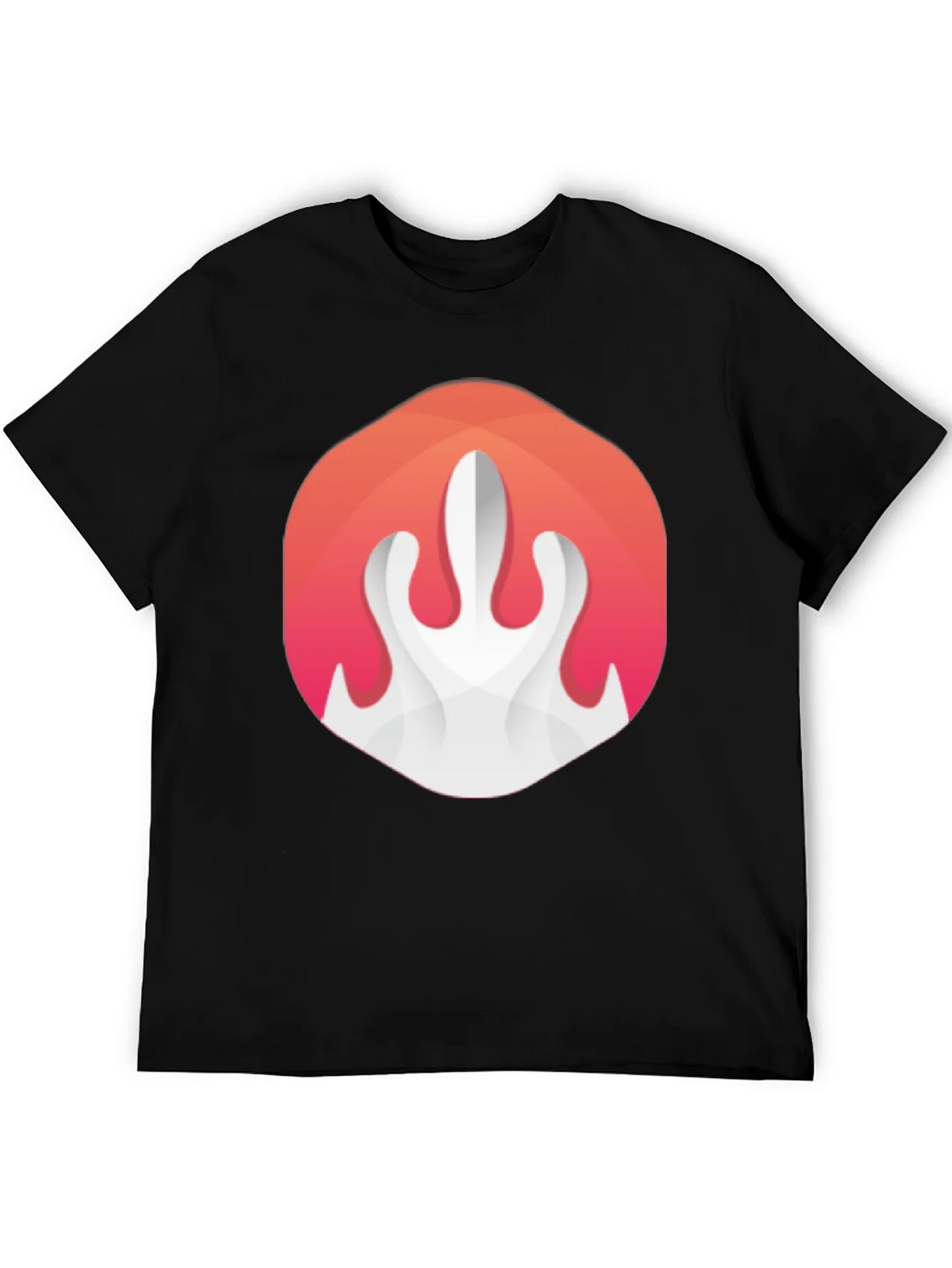 Abstract Flame Graphic Black T-Shirt product image 8