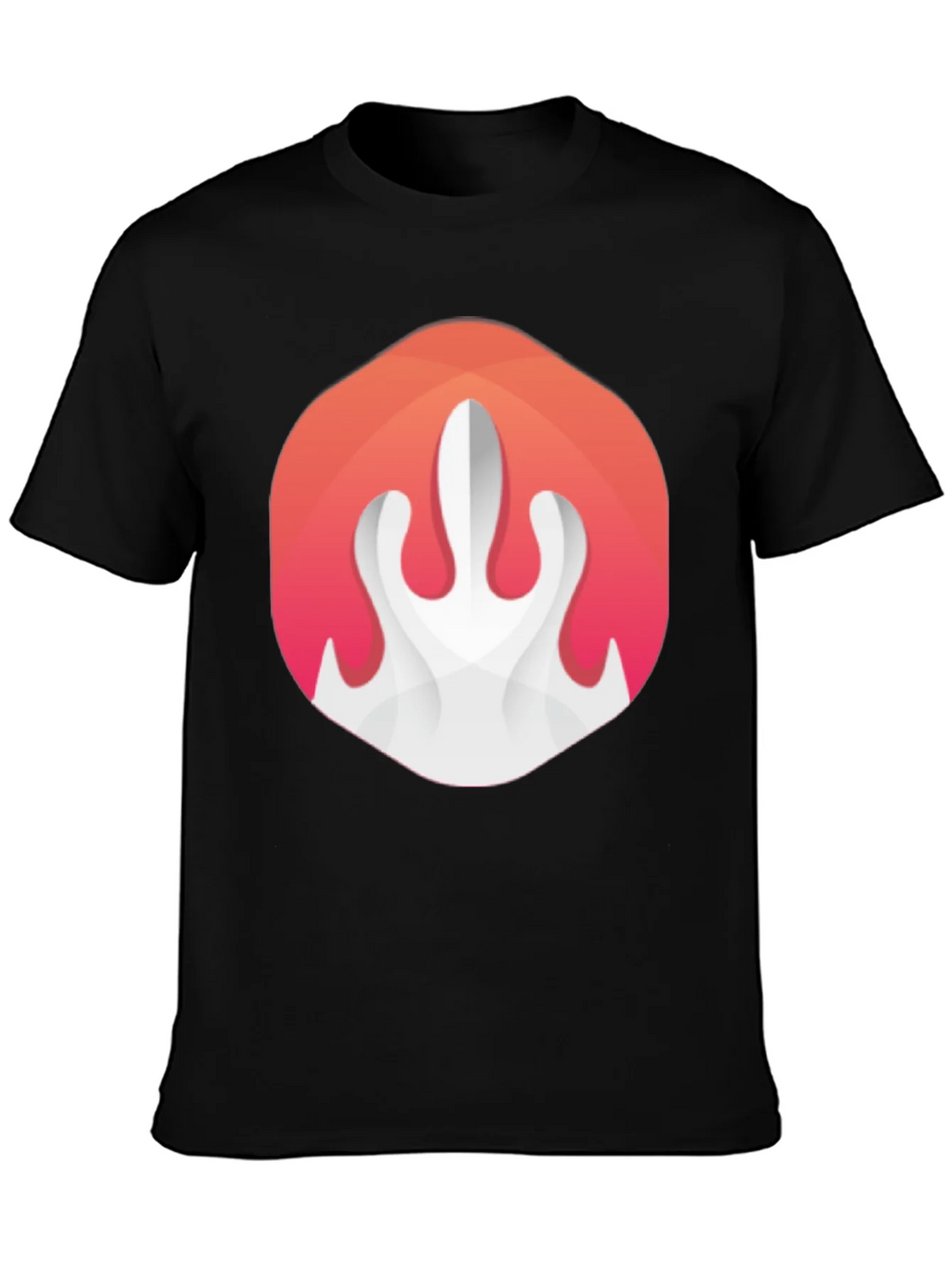 Abstract Flame Graphic Black T-Shirt product image 6
