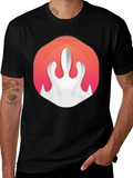 Abstract Flame Graphic Black T-Shirt product image 1