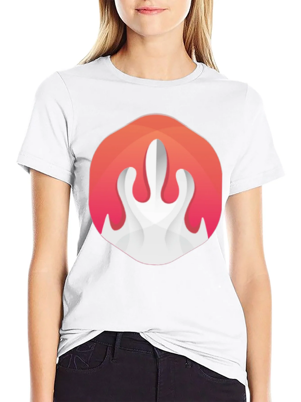 Abstract Flame Graphic Black T-Shirt product image 11