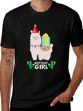 Birthday Girl Llama T-Shirt - Festive Celebration product image 1
