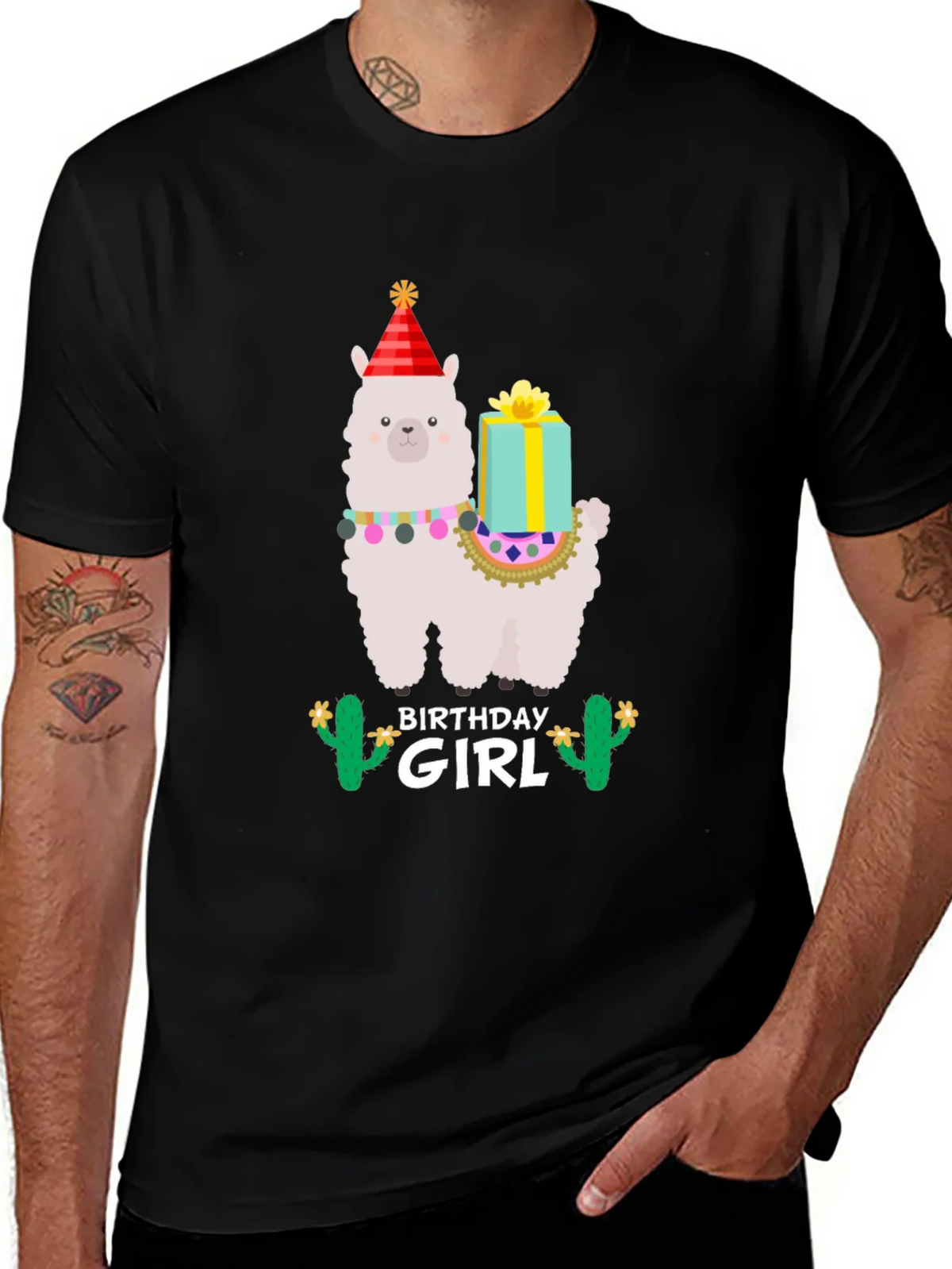Birthday Girl Llama T-Shirt - Festive Celebration product image 1
