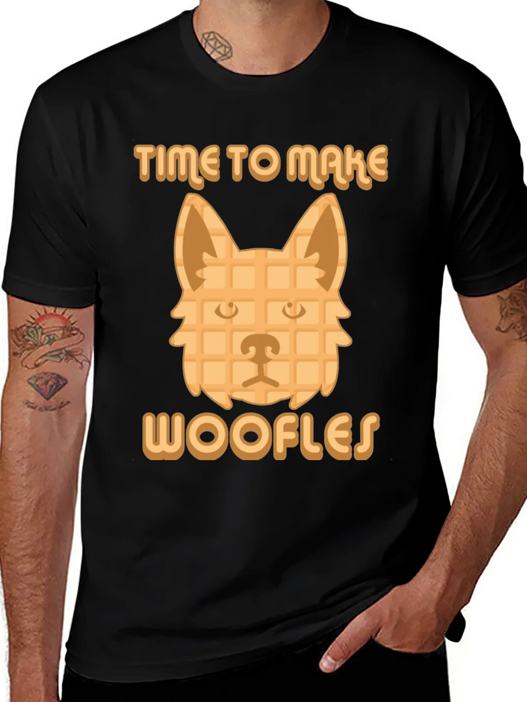Time to Make Woofles Funny Dog Waffle T-Shirt product image 1