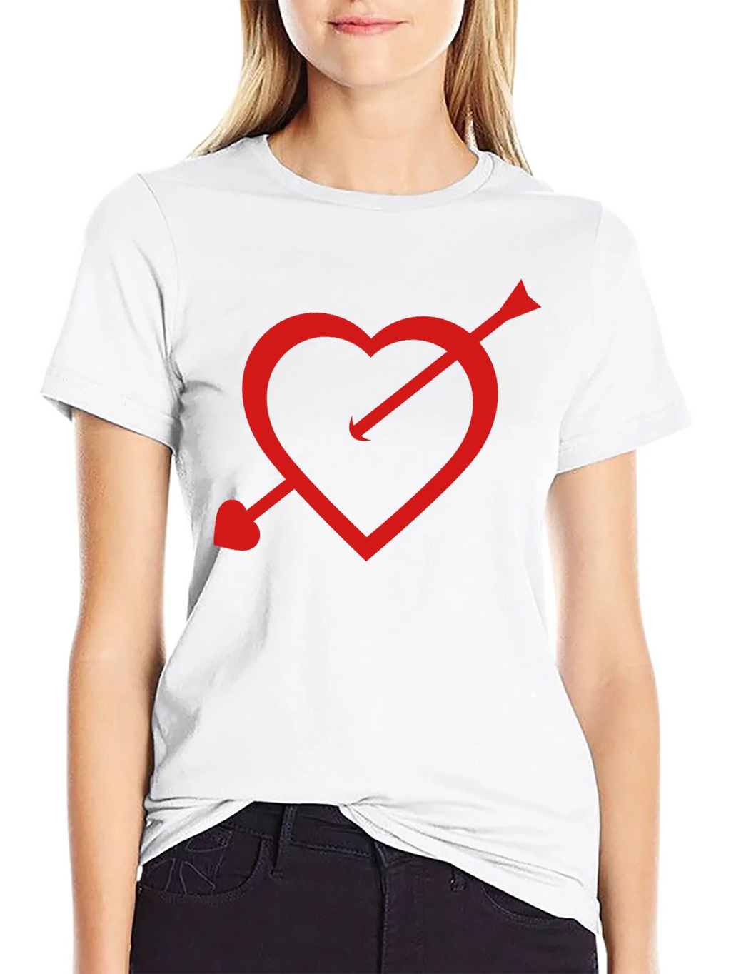 Cupids Arrow Heart T-Shirt - Black product image 11
