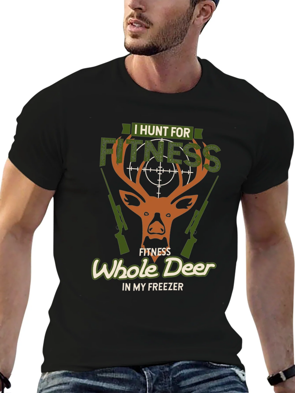 I Hunt for Fitness Deer Hunting Graphic Tee product image 9