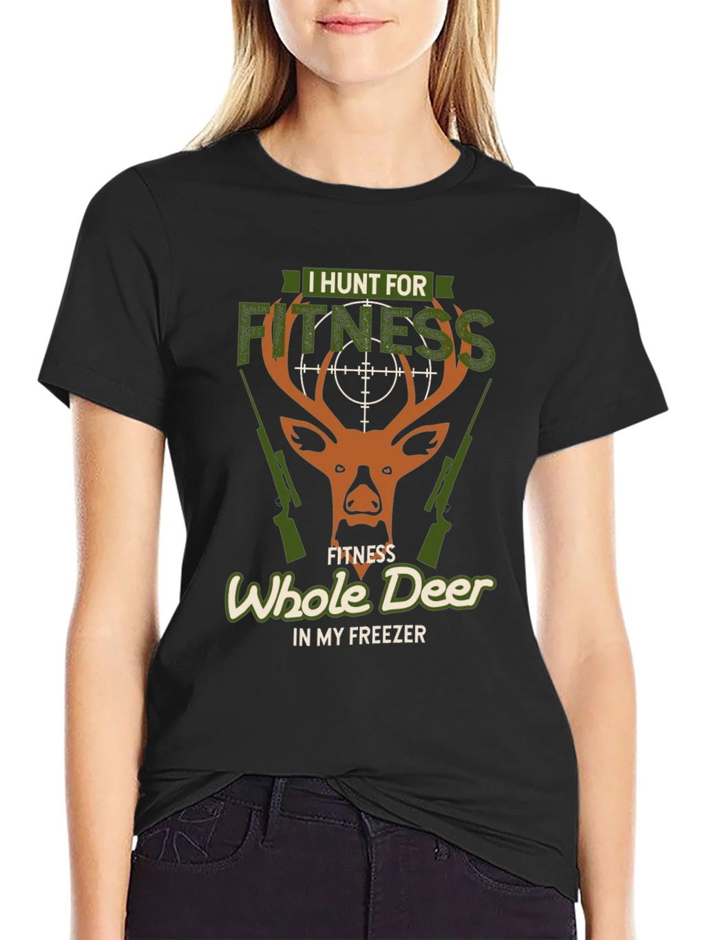 I Hunt for Fitness Deer Hunting Graphic Tee product image 5