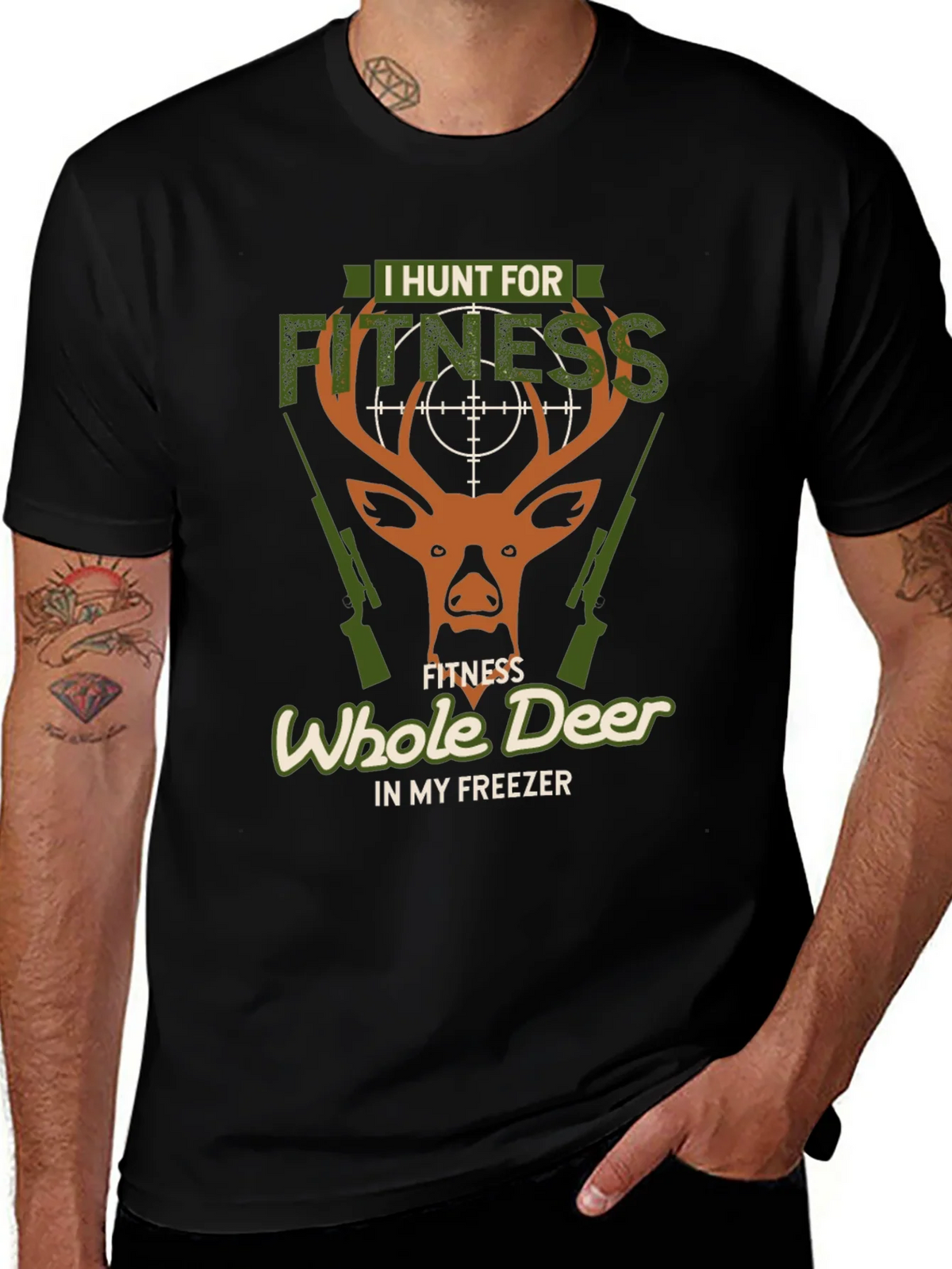 I Hunt for Fitness Deer Hunting Graphic Tee product image 1