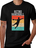 Retro Handball T-Shirt - Vintage Athlete Style product image 1