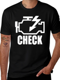 Check Engine Light Black Graphic T-Shirt product image 1