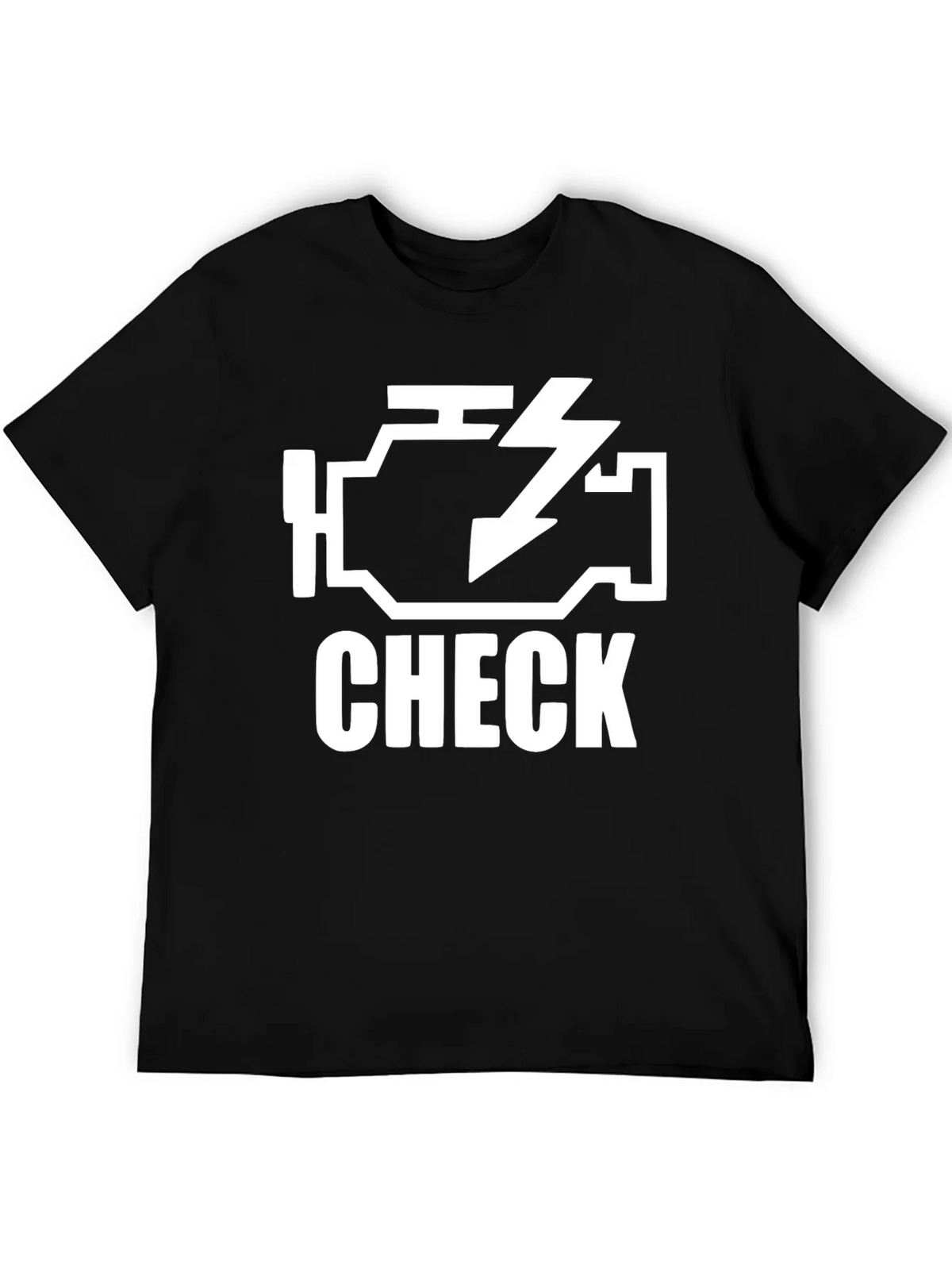 Check Engine Light Black Graphic T-Shirt product image 8