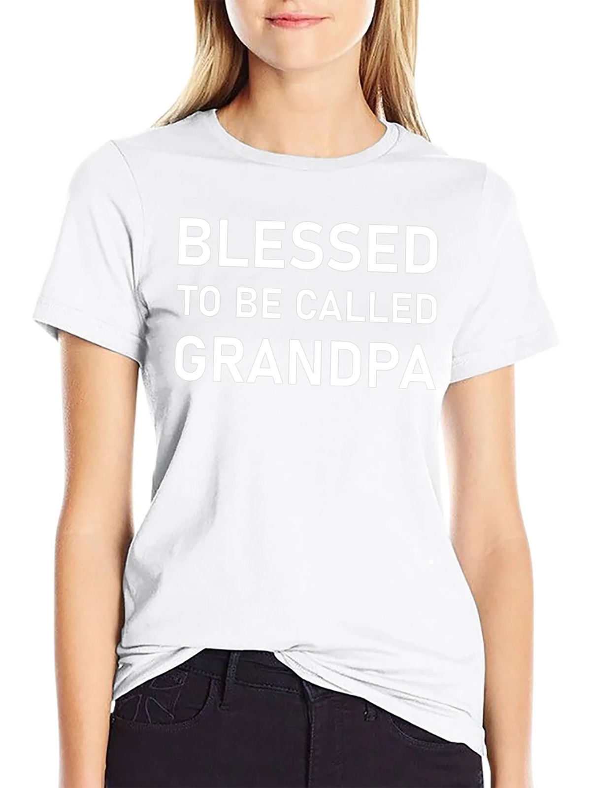Blessed Grandpa T-Shirt - Black Cotton Tee product image 10