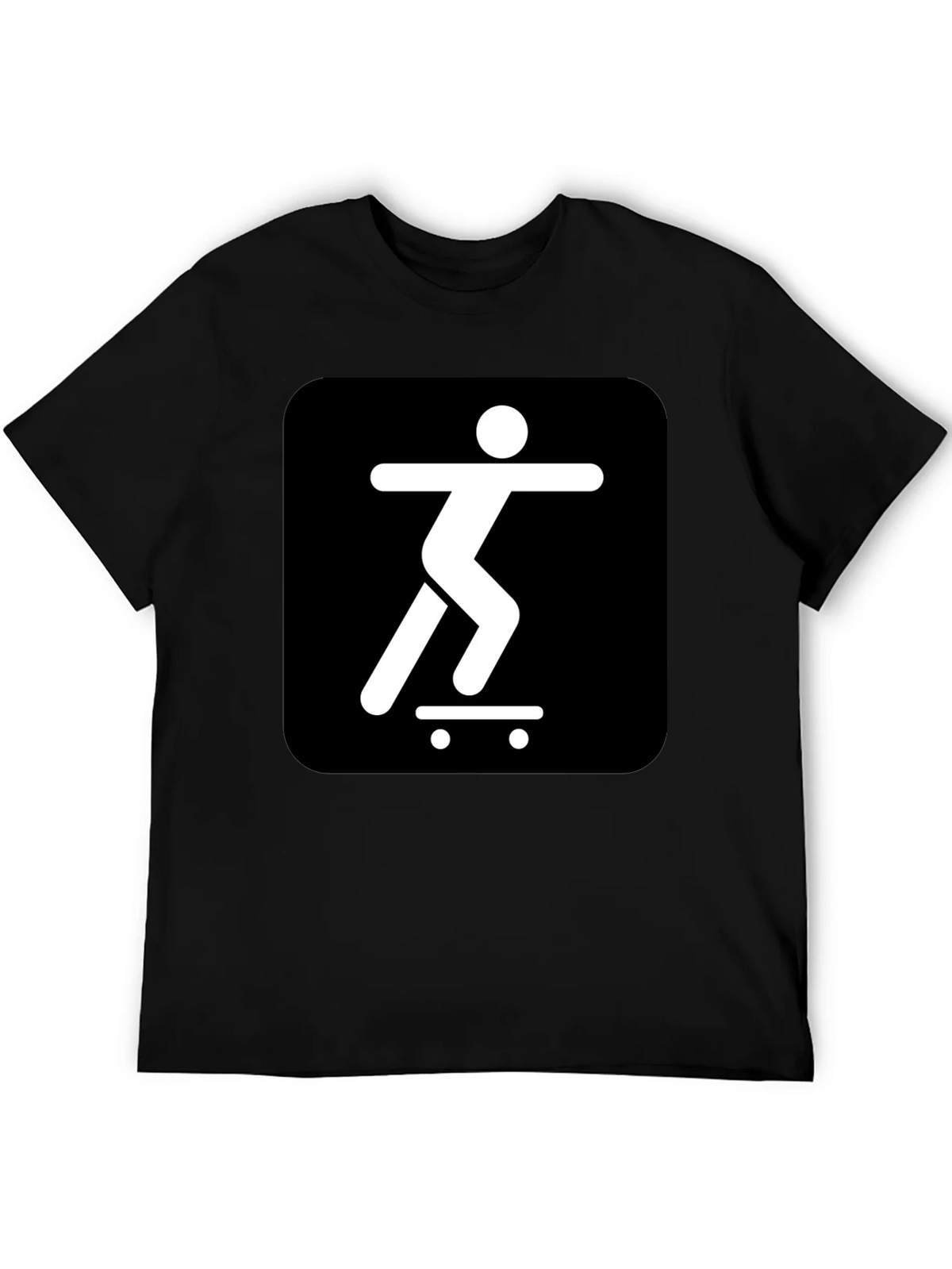 Skater Icon Graphic Tee - Cool Black T-Shirt product image 8