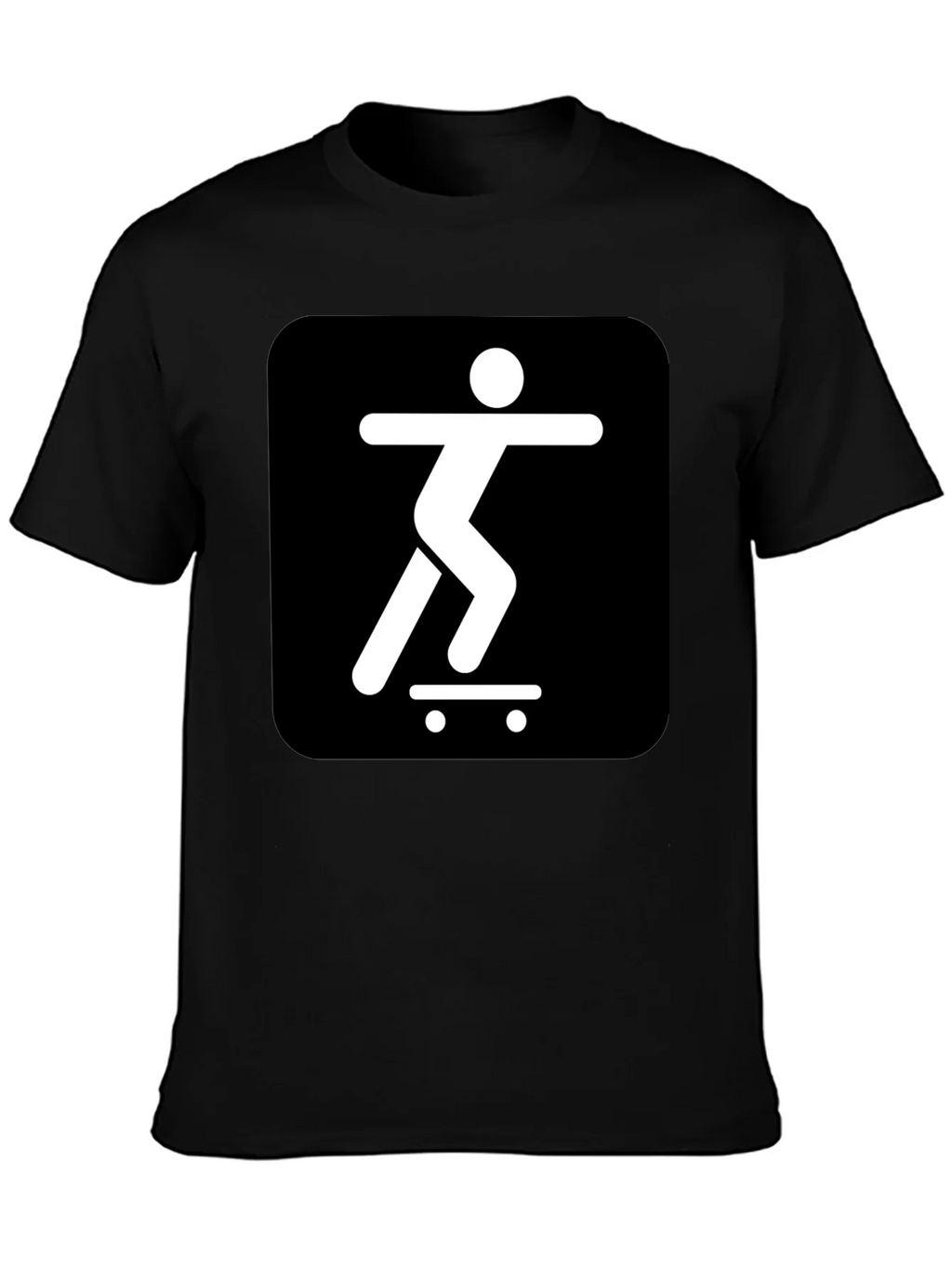Skater Icon Graphic Tee - Cool Black T-Shirt product image 6