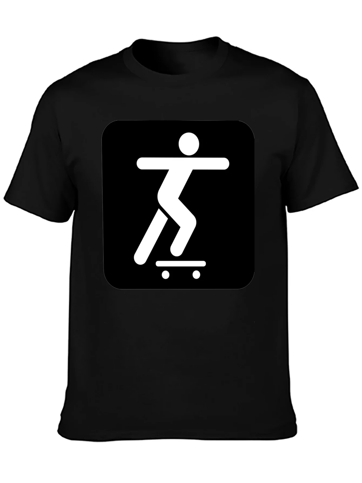 Skater Icon Graphic Tee - Cool Black T-Shirt product image 6
