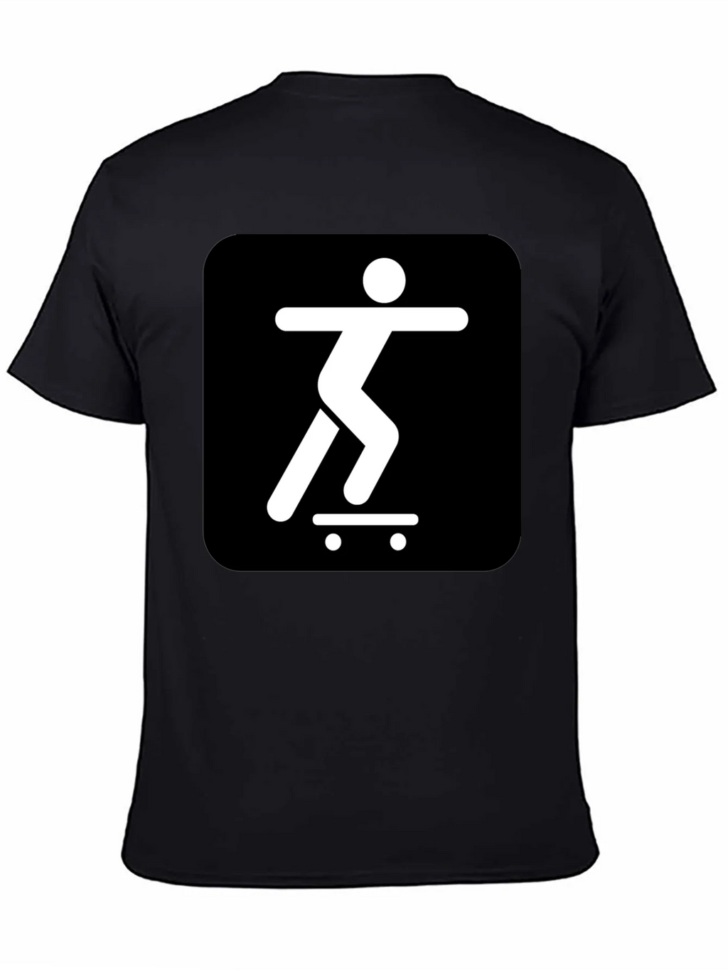 Skater Icon Graphic Tee - Cool Black T-Shirt product image 7