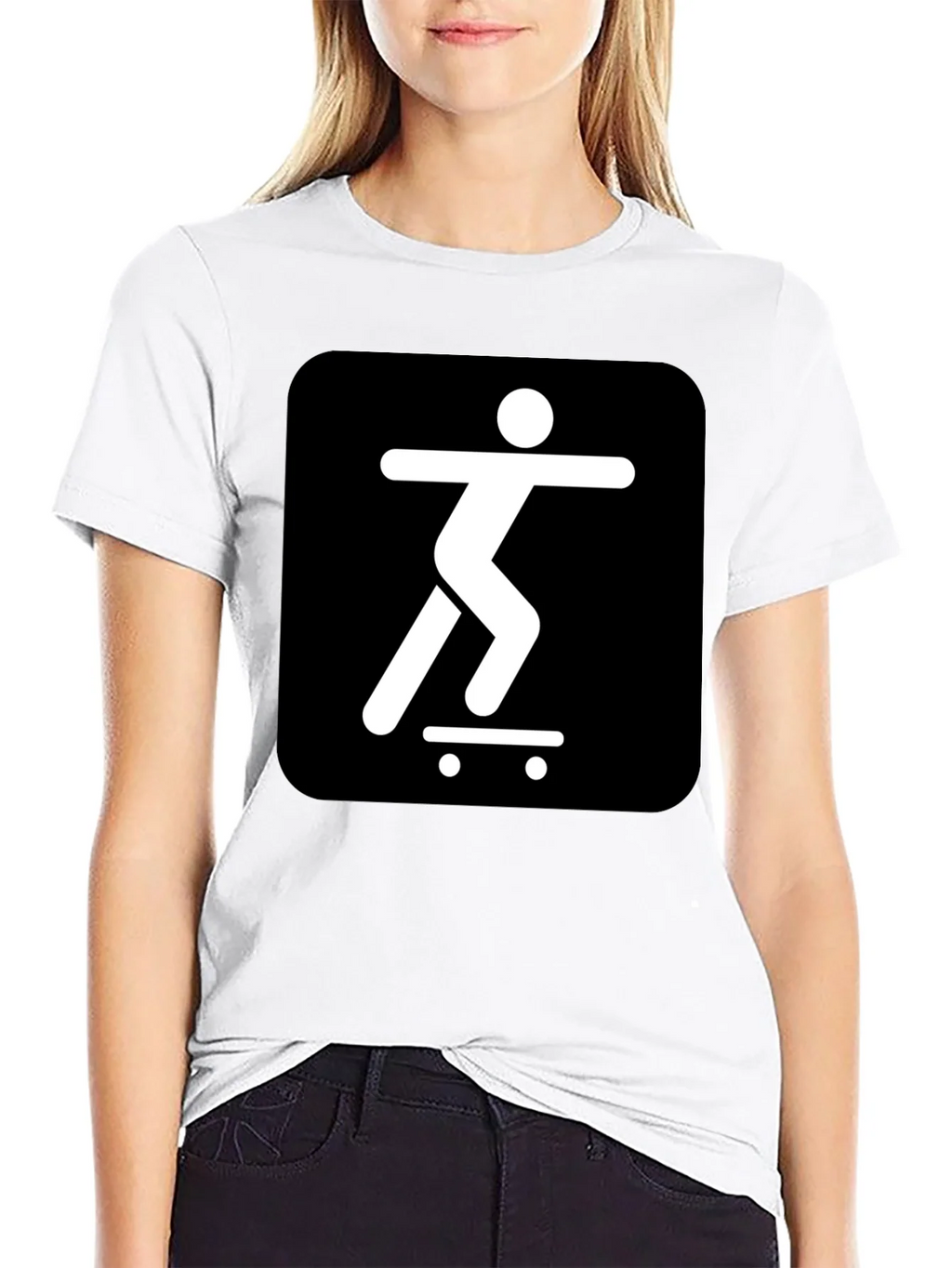 Skater Icon Graphic Tee - Cool Black T-Shirt product image 11