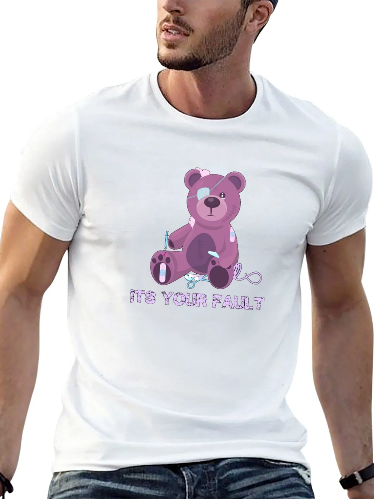 Its Your Fault Teddy Bear T-Shirt product image 4