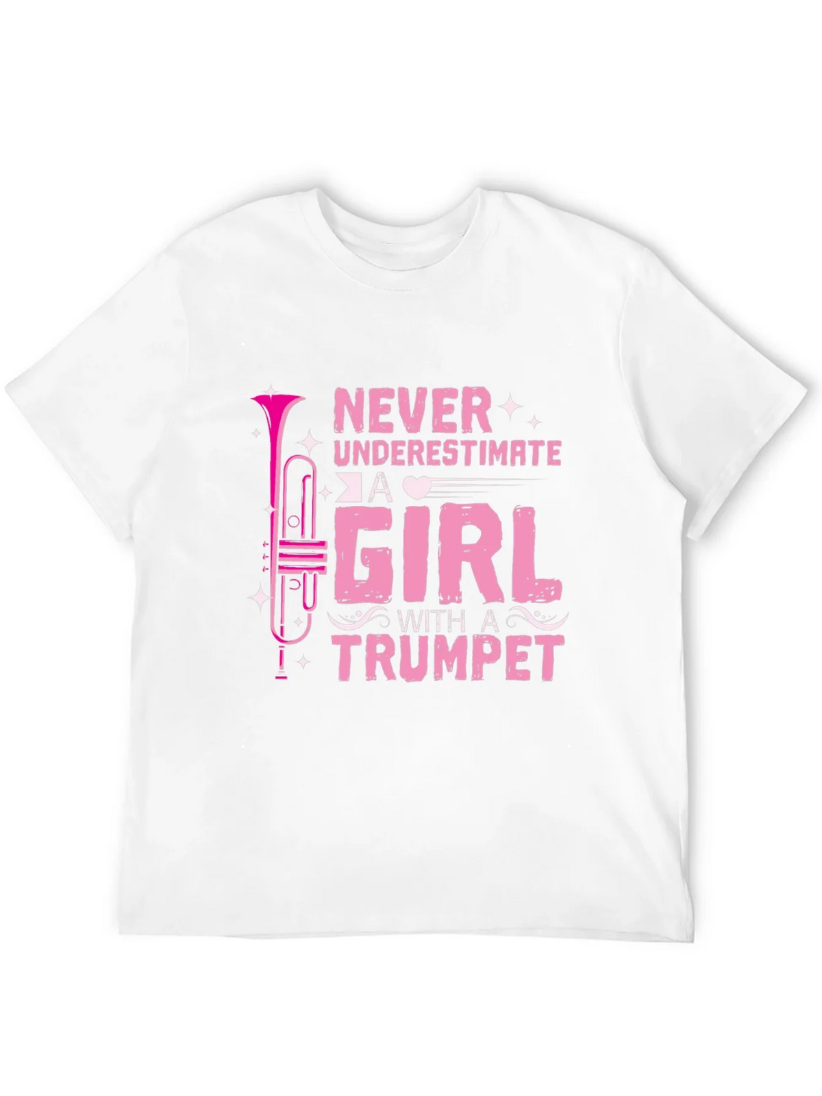 Never Underestimate A Girl With A Trumpet Black T-Shirt product image 3