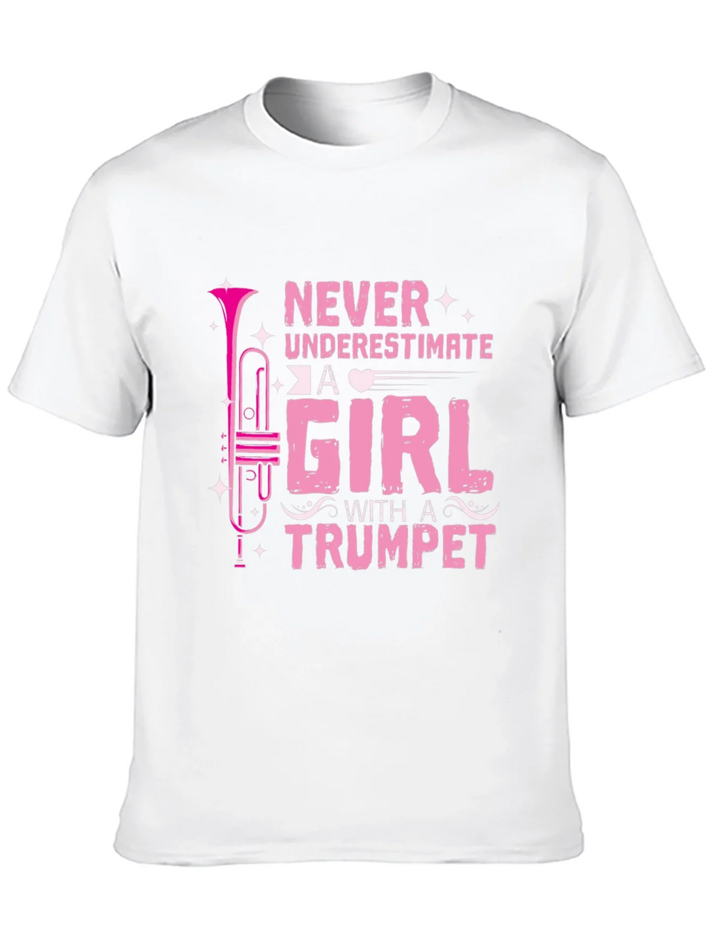 Never Underestimate A Girl With A Trumpet Black T-Shirt product image 12