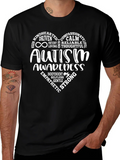 Autism Awareness Heart Tee - Compassionate & Strong product image 1