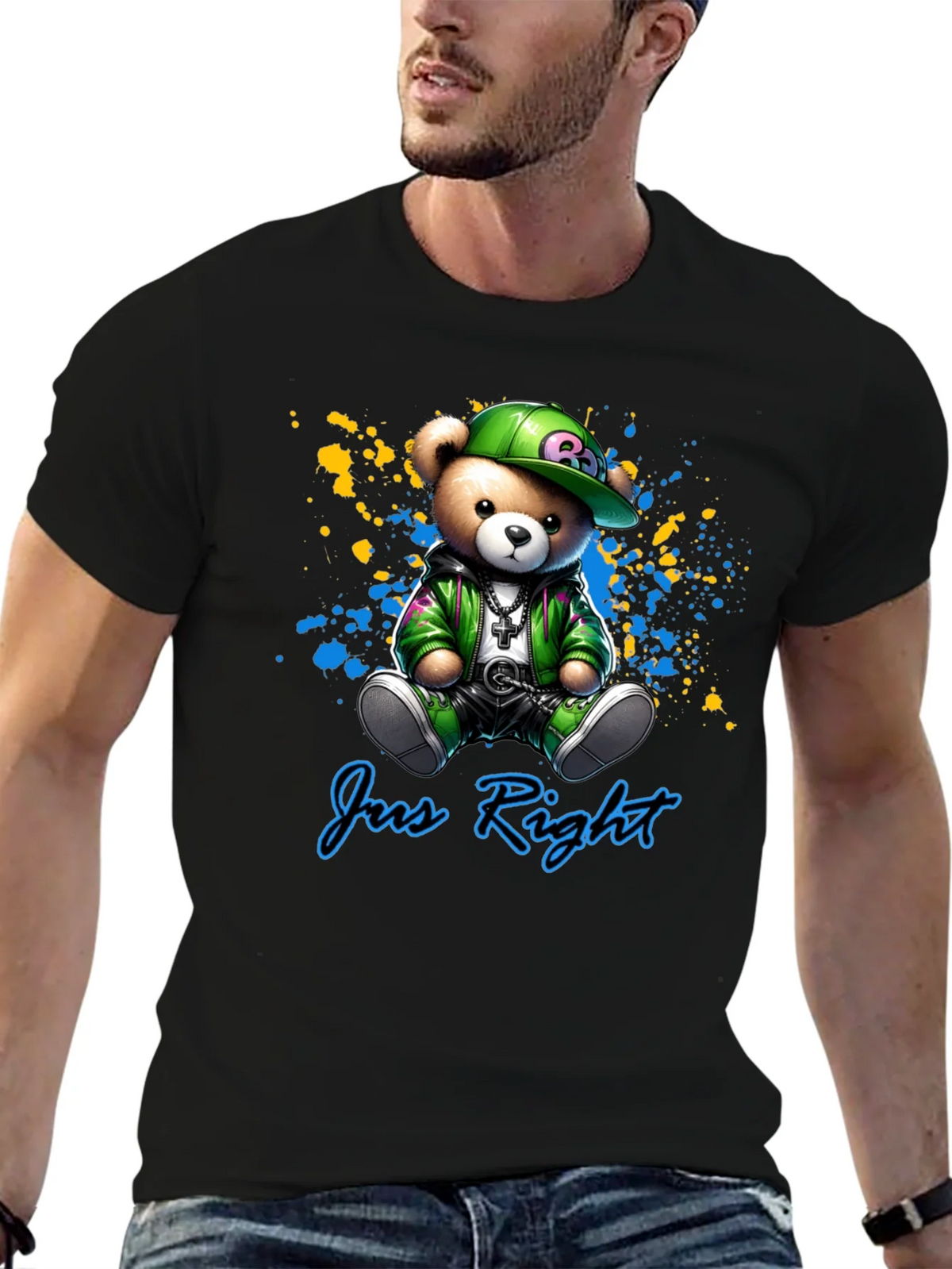 Jus Right Teddy Bear Graphic T-Shirt product image 9