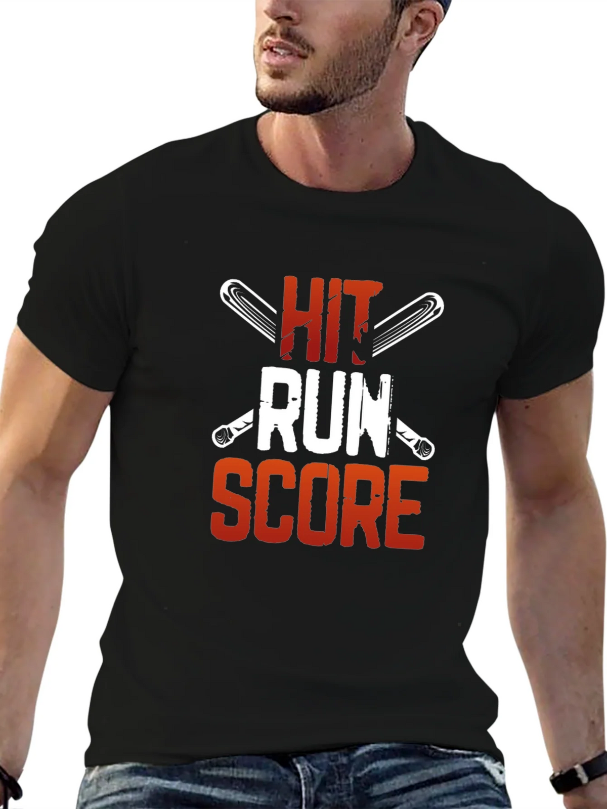 Hit Run Score Baseball T-Shirt product image 9