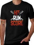 Hit Run Score Baseball T-Shirt product image 1