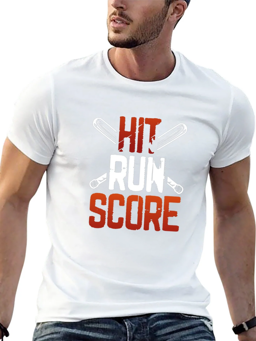 Hit Run Score Baseball T-Shirt product image 4