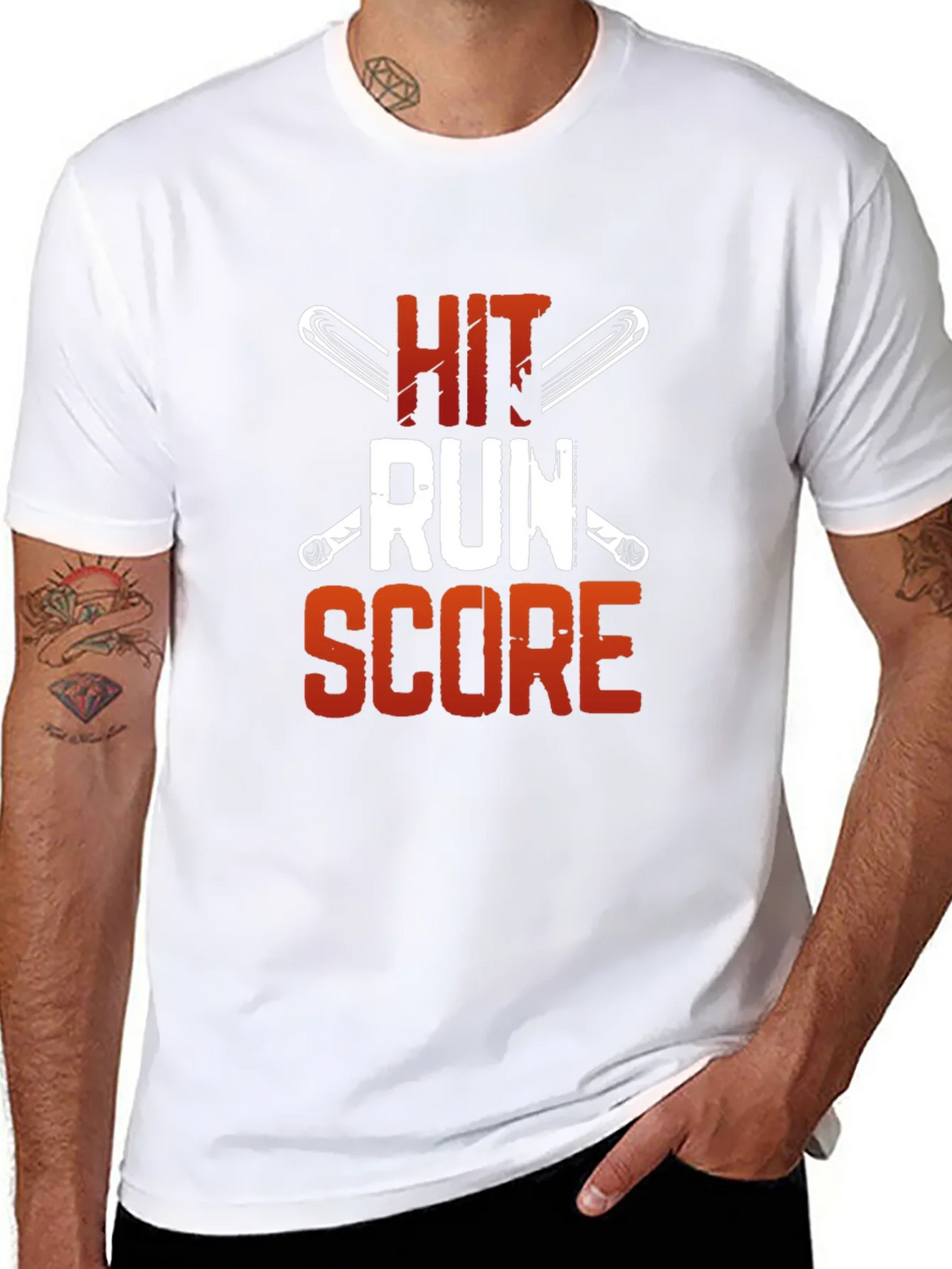 Hit Run Score Baseball T-Shirt product image 10