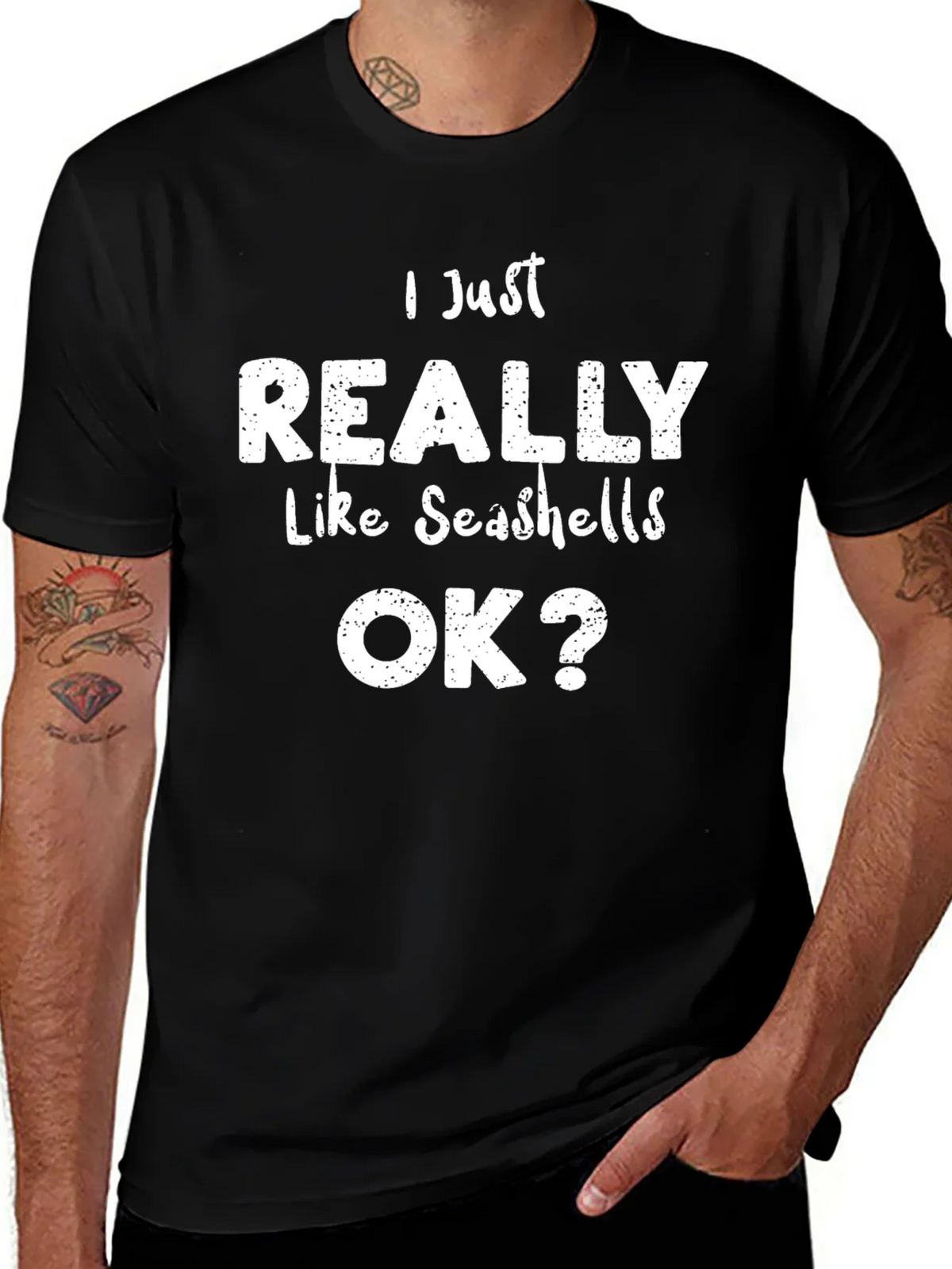 Seashell Lover Tee: I Just Really Like Seashells OK? Shirt product image 1