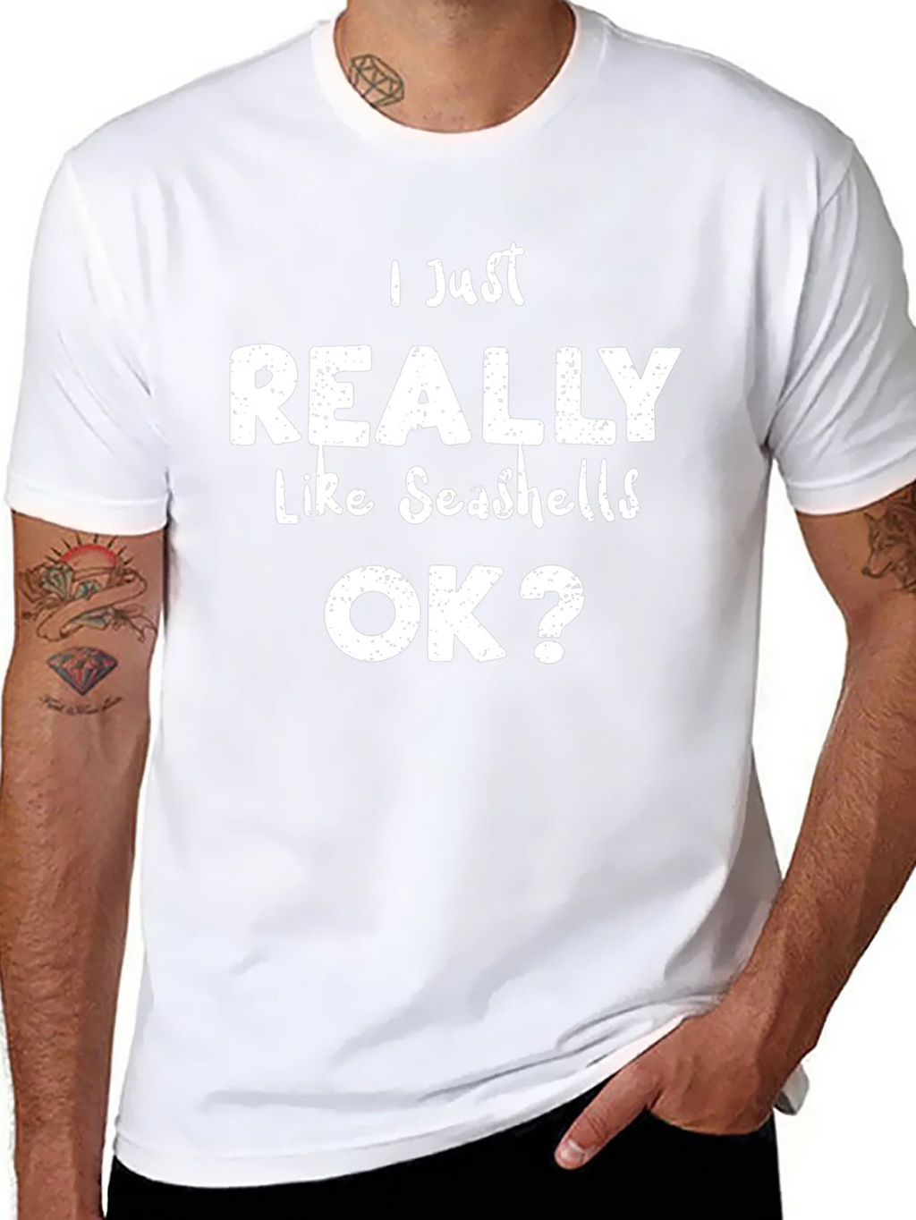 Seashell Lover Tee: I Just Really Like Seashells OK? Shirt product image 10