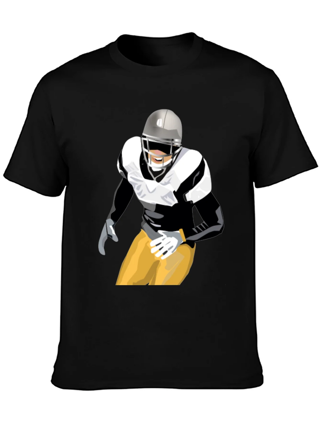 Football Player Graphic T-Shirt - Black product image 6