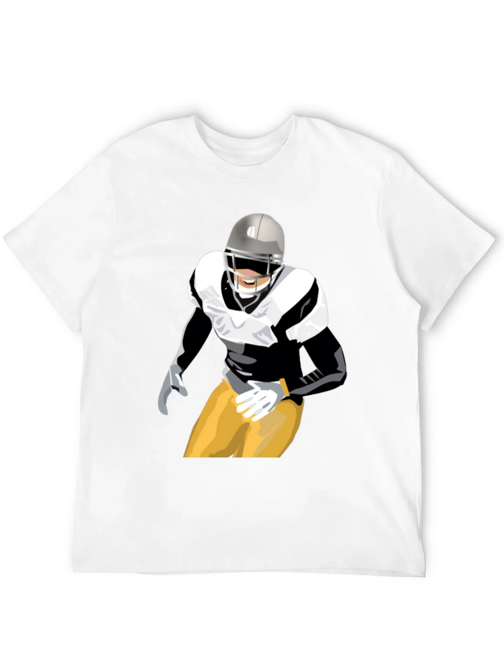 Football Player Graphic T-Shirt - Black product image 3