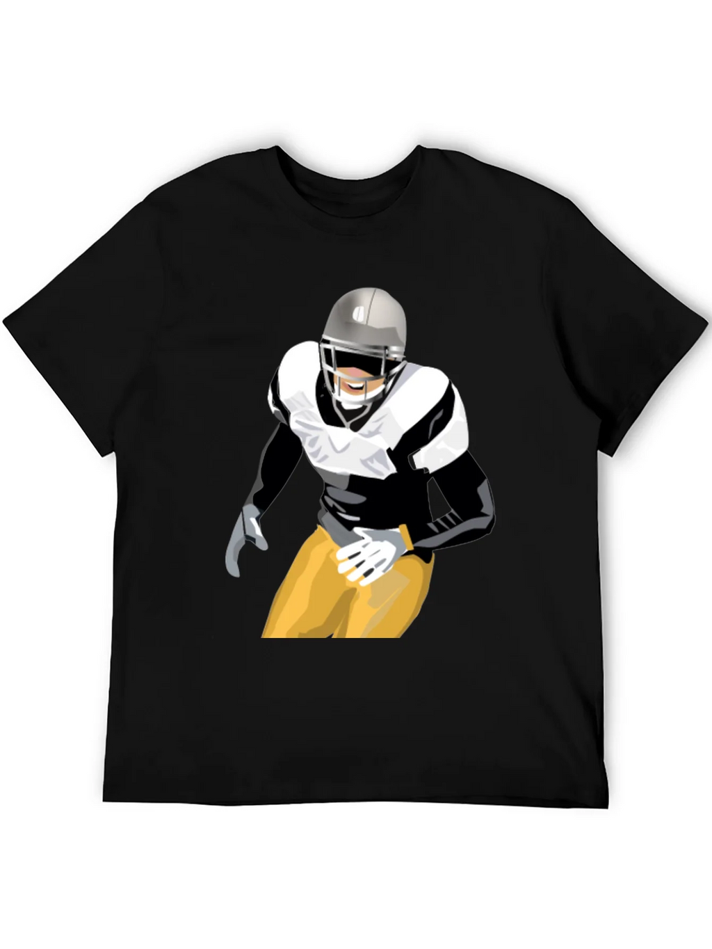 Football Player Graphic T-Shirt - Black product image 8