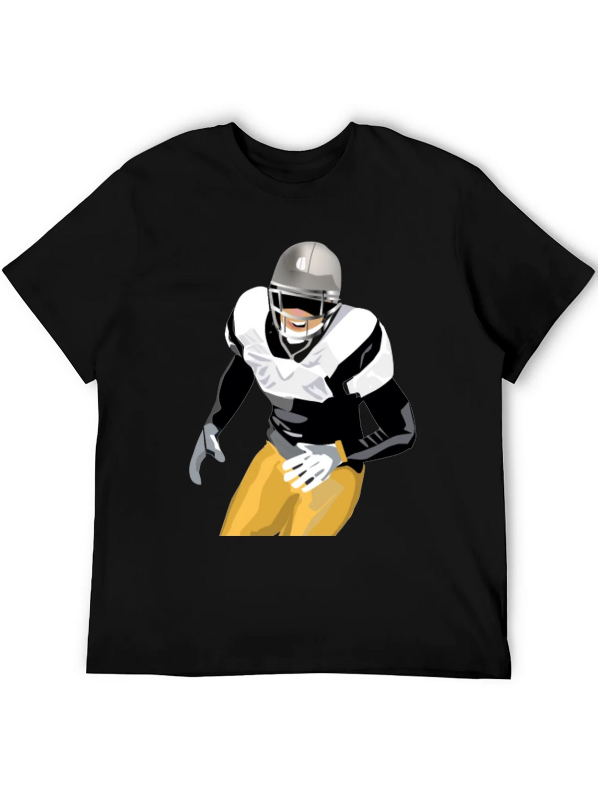 Football Player Graphic T-Shirt - Black product image 8