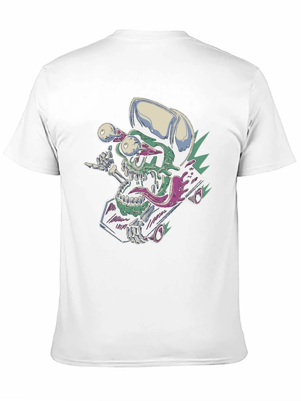 Skateboard Skull Tee - Cool Graphic Print product image 2