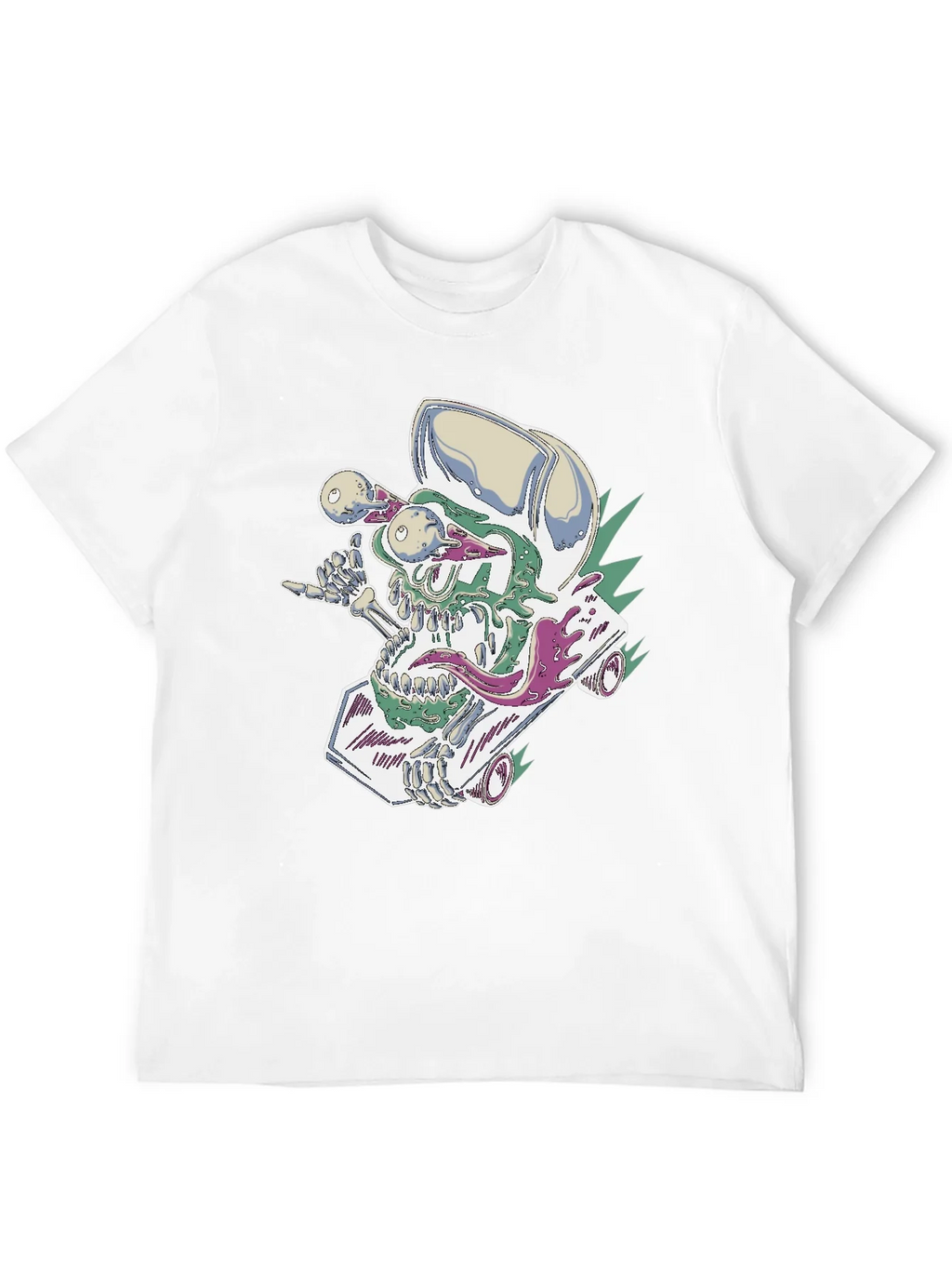 Skateboard Skull Tee - Cool Graphic Print product image 3