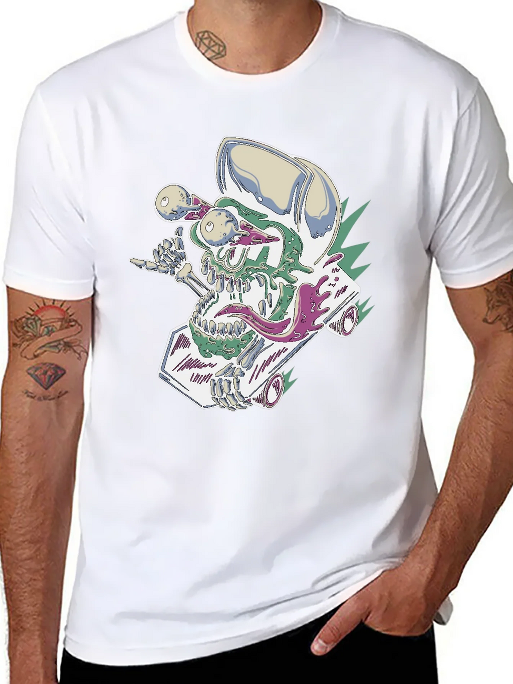 Skateboard Skull Tee - Cool Graphic Print product image 10