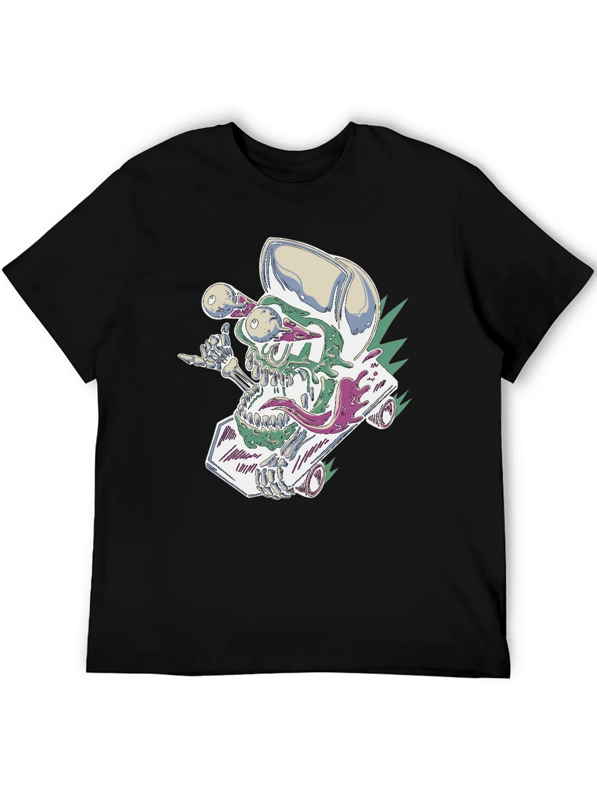Skateboard Skull Tee - Cool Graphic Print product image 8