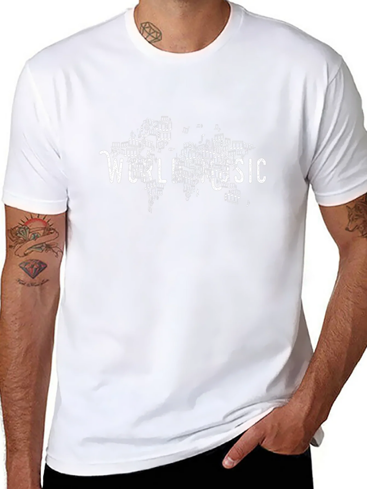 World Music Graphic Print Black T-Shirt product image 10