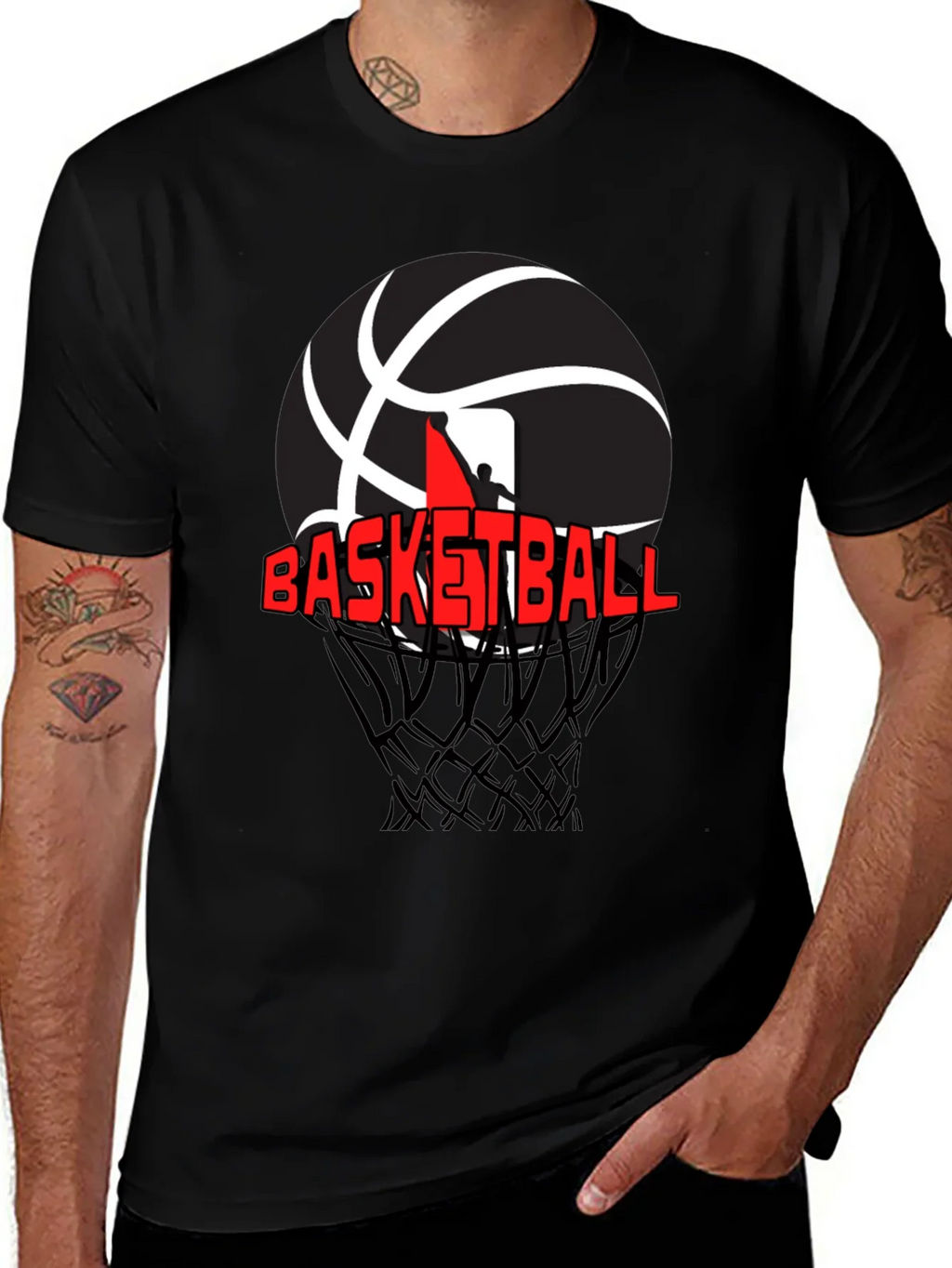 Basketball Graphic T-Shirt - Black product image 1